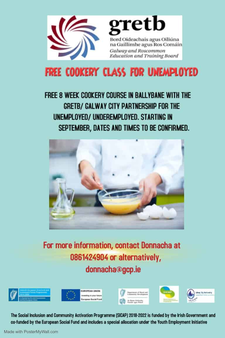 Free Cookery Class for Unemployed